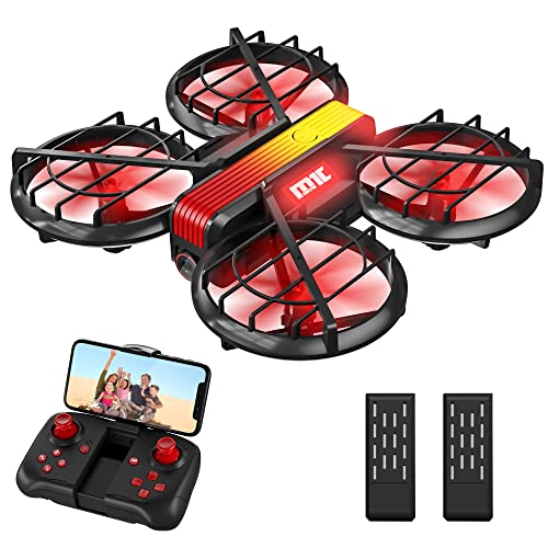 Dron para Niños con Camara 720P, Mini Drone WiFi FPV RC Quadcopter con Altitude Hold, Modo sin Cabeza, Control de Gestos, Modo Órbita y 2 Baterías, Regalos y Juguetes para Niños y Principiantes