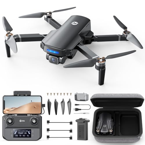 Holy Stone HS360S GPS Drone con cámara 4K UHD para Adultos Principiantes, FPV RC Quadcopter Plegable con Rango de Control 3KM, Motor sin Escobillas, Follow Me, Smart Return Home, Transmisión 5G, 249g