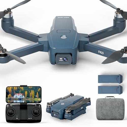 F415 Motor sin Escobilla Dron con 2 Cámara, Cámara Ajustable HD 1080P Drone para Adultos y Principiantes, Posicionamiento Optico, 5G WiFi Transmisión Plegable Quadcopter con 3D Flips, 2 Baterías