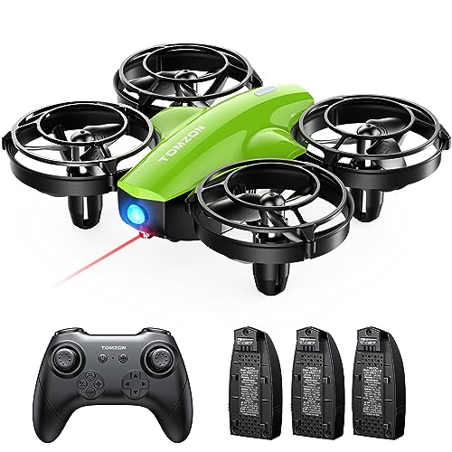Tomzon Mini Drones para Niños, Dron con 3 Baterías 24 Minutos de Vuelo, Modo de Batalla, Cuadricópteros Kid Drone Tres Funciones Voladoras, Juguete para Principiantes Verde